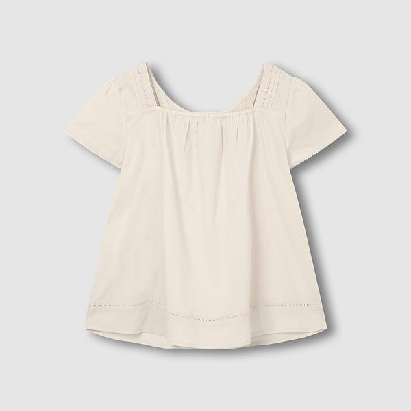 여 아일렛 반팔 파자마 셔츠 J206201081011