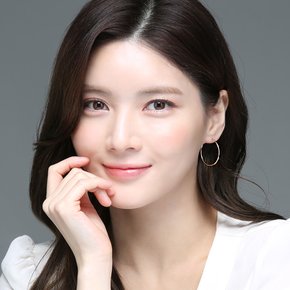 14K 심플 파이프링 귀걸이 15mm 30mm 50mm 깔끔한 민자 스타일 금 연예인 귀걸이 한쌍