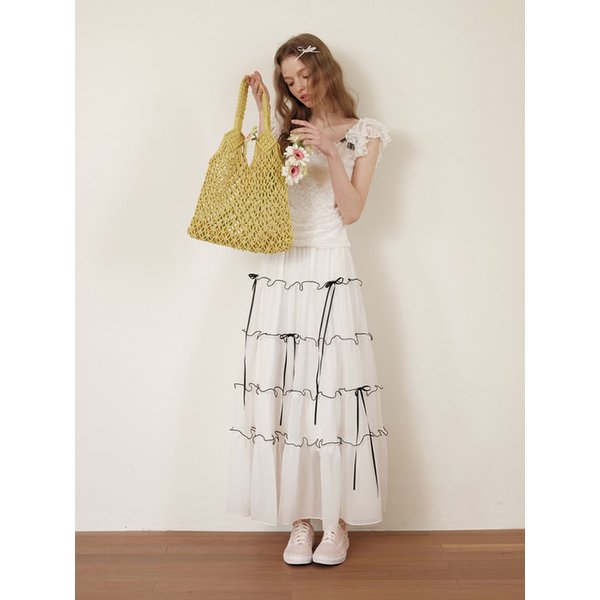 Cest_Line ribbon cake skirt