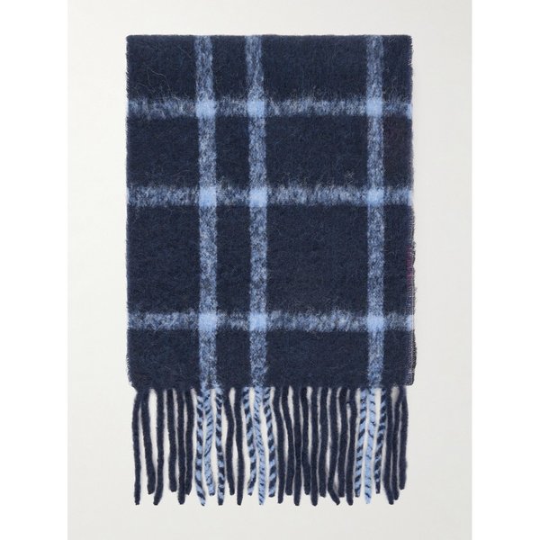 프린지 체크 알파카 블렌드 스카프 46376663162996238