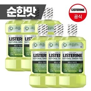 리스테린 내추럴 그린티 마일드 250ml 6개입