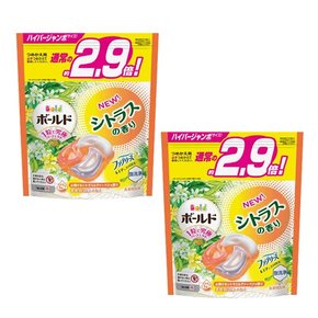 일본 캡슐 세탁 세제 4D젤볼 오렌지 시트러스 32개입 x 2팩