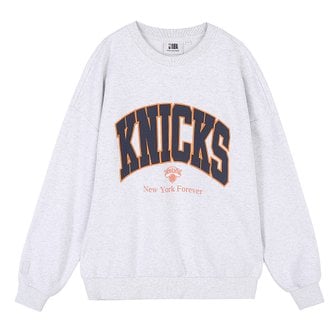 NBA NYK KNICKS 레터 아치로고 맨투맨(N224TS041P)