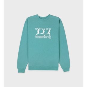 SPORTY & RICH RUNNER CREWNECK TEAL 맨투맨 GDT48L010