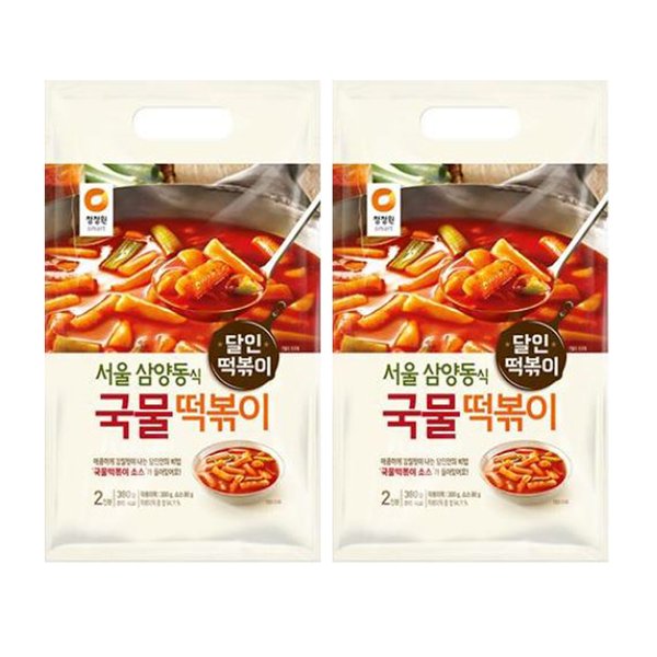 소공자 간편 술안주 야식 서울 삼양동식 조리 380g 분식 즉석식품 국물떡볶이 청정원 x 2개