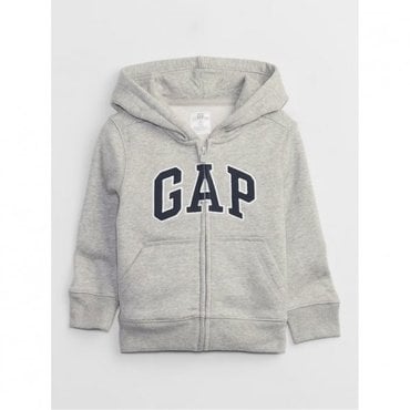 갭 베이비갭 GAP 로고 집업 후디 후드티 그레이 앤 화이트 말 7420649