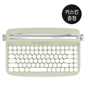 레트로 미니 텐키리스 멀티페어링 블루투스 무선 타자기 키보드 B303 그린
