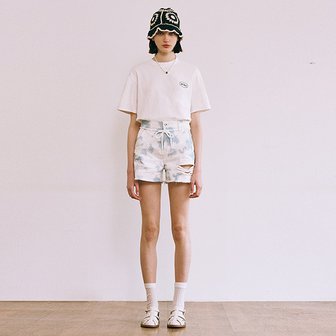 로라로라 TIE-DYE SHORT PANTS BLUE