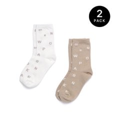 [24F/W] [2pack SET] 베이직 알파벳 크루 삭스 패키지 (S24FUFSO05)