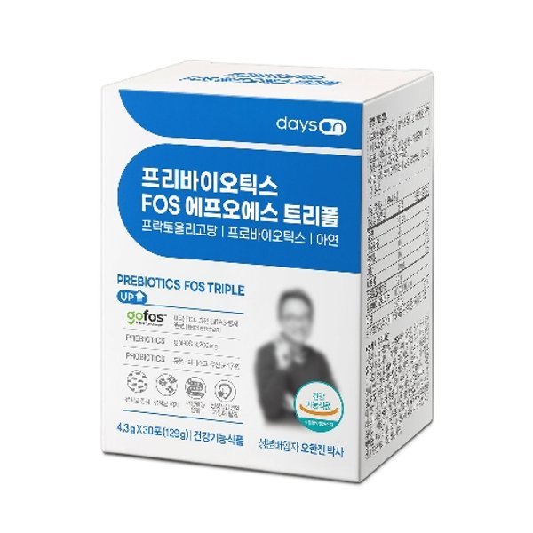 오한진 프리바이오틱스 FOS 트리플 11+1박스(4.3g*30포*12박스/12개월)+...
