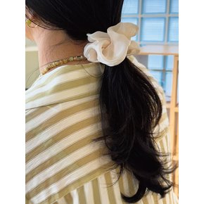클래식 실크 스몰 스크런치 세트 Classic silk small scrunchie (3 set)