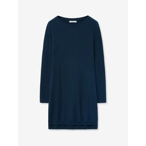 COTTON KNIT MINI DRESS_NAVY