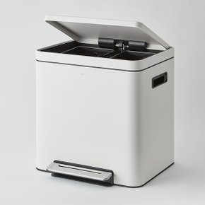 시그니처 페달휴지통 30L(15+15L) 화장실 사무실 쓰레기통 분리수거함 대용량