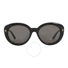 5038810 Tom Ford Lily Smoke Oval Ladies Sunglasses