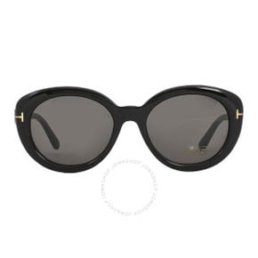 5038810 Tom Ford Lily Smoke Oval Ladies Sunglasses