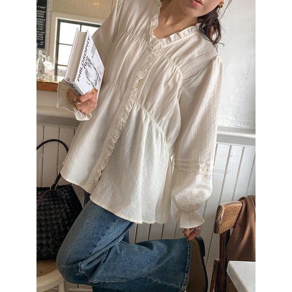 시아 울텐셀 엘리자벳 블라우스_CREAM