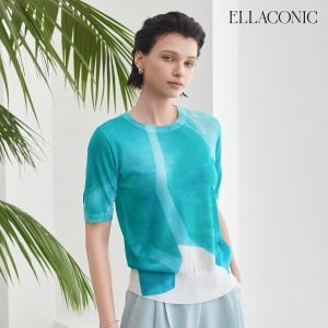 엘라코닉 [런칭가69,000원→2만원↓]  엘라코닉 썸머 트로피컬  나염 반팔 풀오버