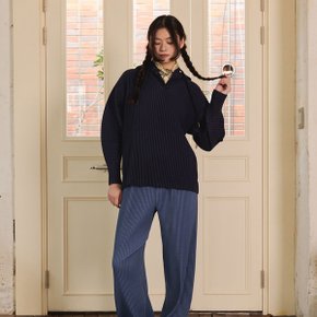 [공용] 컴포트 플리츠 후드 티셔츠 (네이비)