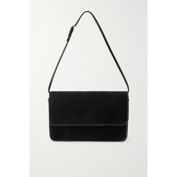 낸시 가죽 트리밍 스웨이드 숄더백 46376663163001966