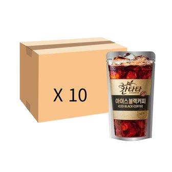  칸타타 아이스 블랙커피 파우치 190ml 10개