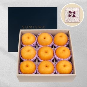 [9/22일 오전10시 주문마감][신세계 오늘의과일]프리미엄 햇배선물세트5.5kg (배9입)_신세계보자기&외피박스