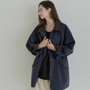 Corduroy Collar Safari Jumper - NAVY