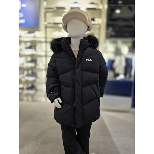 [파주점] 키즈 유니 퍼 미들 다운 (FK2DJG4302X-BLK)