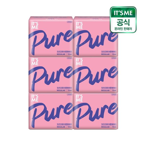 퓨어 생리대 중형 12P x6개(총 72개)