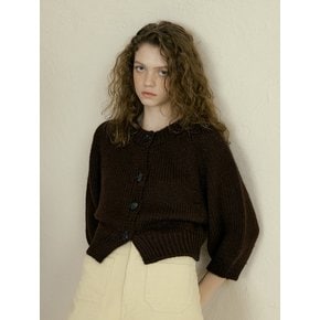 [wool] 165 cloud knit cardigan (brown)
