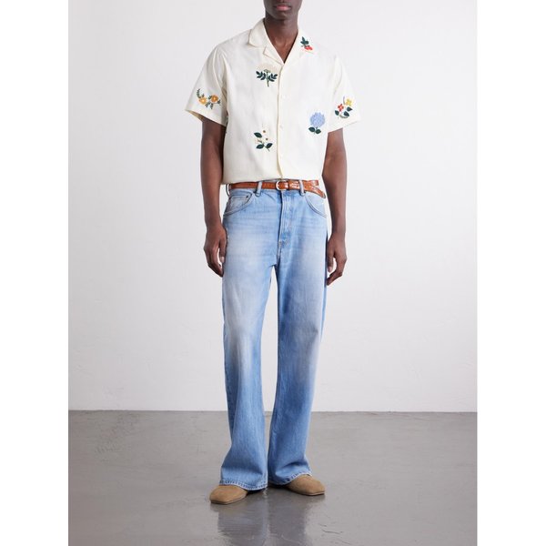 포르투기스 플란넬 자수 코튼 셔츠 46376663163010597