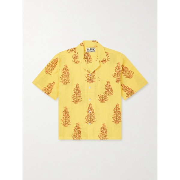 카틱 리서치 캠프 칼라 프린트 리넨 셔츠 46376663162975371