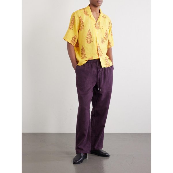 카틱 리서치 캠프 칼라 프린트 리넨 셔츠 46376663162975371