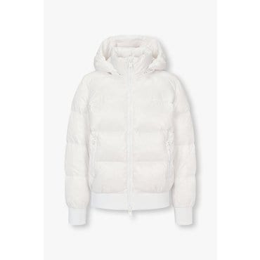 ARMANI EXCHANGE 여성 로고 패치 덕다운 패딩 자켓(A24310529)화이트