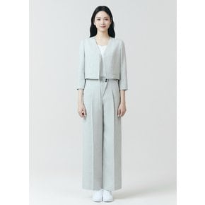 (24 S/S) 스트랩 카라리스 크롭 자켓 & 팬츠 셋업룩 (ITO7WJK570,ITO7WPT570) LG