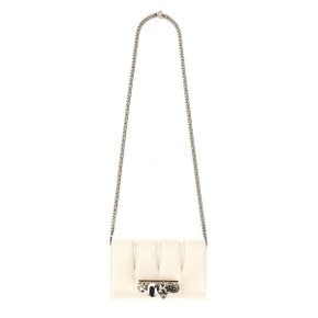 알렉산더 맥퀸 THE SLASH CLUTCH BAG Handbag 732795_DYTCB9210 WHITE