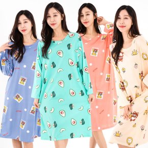 봄신상 스무디 홈웨어 파자마 원피스 잠옷/여성잠옷/실내복 부드럽고 편한 실내복