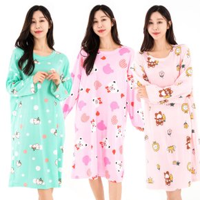 봄신상 스무디 홈웨어 파자마 원피스 잠옷/여성잠옷/실내복 부드럽고 편한 실내복