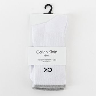 Calvin Klein 캘빈클라인골프 여성 클래식 CK 양말 흰색