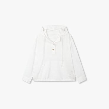 일라일 캥거루 포켓 후디드 블라우스-화이트( IA15260500)