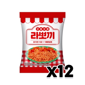 꼬불꼬불 라뽀끼스낵 봉지과자 80g x 12개