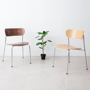 공간미가구 로랑체어 크롬다리 2개 식탁 인테리어 디자인 의자