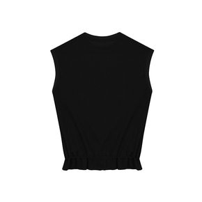 여성 오버핏 슬리브리스 티셔츠 9816LASN_BLACK