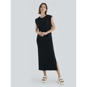 SLEEVELESS LONG DRESS (BLACK)