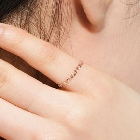 18K 심플 콩 사다리 체인 금 반지 TYPE-B