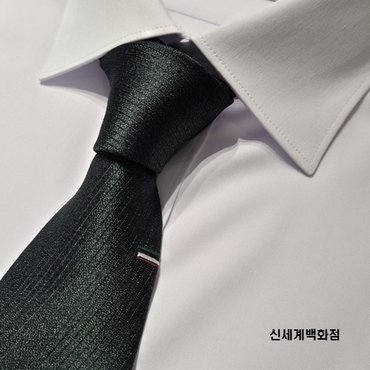 예작 [소폭 넥타이] 원 포인트 자수 실크 넥타이  YJ4FF3931GR