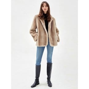 JENNIE ECO FUR MUSTANG JACKET BEIGE