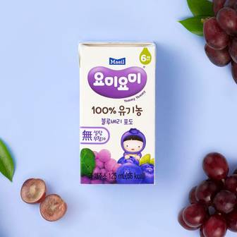 매일 요미요미 유기농 주스 블루베리포도 125ml 24팩