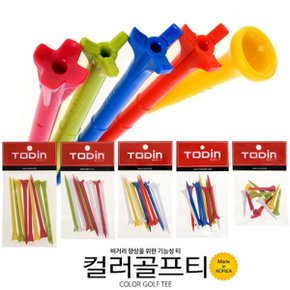 투딘 골프티 삼바리 컬러 플라스틱티 비거리증가