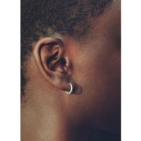 소피부하이 26PF Medium Nouveau Hoops, Silver