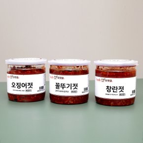 HACCP 더젓갈 젓갈 3종세트(오징어젓400g+꼴뚜기젓400g+창난젓400g)